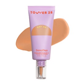 Tower 28 SunnyDays SPF 30 Tinted Sunscreen, 25 OCEAN PARK | 2-in-1 Foundation with Mineral Sunscreen Broad Spectrum UVA/UVB Protection | Light-Medium Buildable Coverage, Natural Finish | 1 Fl Oz