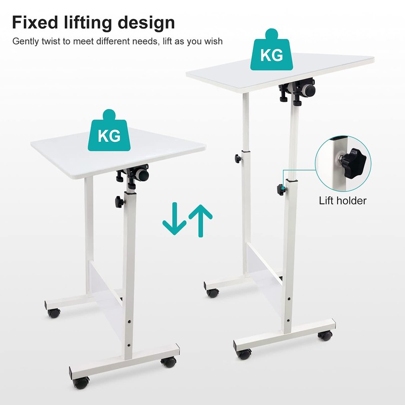 KOUPA Adjustable Height Standing Desk, Writable Tempered Glass Desktop with