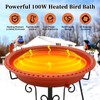Heated Bird Baths for Outdoors for Winter, Lovppy 100W Heated