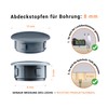Cover plugs, blanking plugs, plastic cap., anthracite, plug for fixing