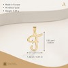 Amberta Italian 9ct Gold Initial Pendant for Women & Men