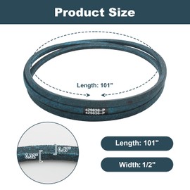 seork 429636 197253 Lawn Mower Belt 42'' Deck Drive Belt Mower Belt 101" Fits for Craftsman Husqvarna AYP Poulan 429636 197253 532197253 532429636, for John Deere M84136 M87323