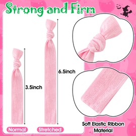 48pcs pink and green hair ties,Elastic webbing No Trace Witch scrunchies Accessories for thick,thin,curly and ponytail hair, for girl Daughter birthday family party