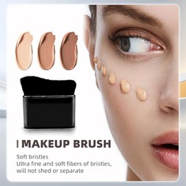 2 brochas autobronceadoras, brocha de maquillaje corporal Kabuki con cerdas sintéticas suaves para bronceado sin rayas y mezcla de maquillaje corporal