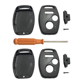 2PCS Keyless Entry Key Fob Case Cover fit for Honda 2003-2012 CR-V 2005 2006 Pilot Civic Accord Hybrid EX EX SE CR-V 2007-2011 Odyssey Ridgeline 2009-2015 Element Key Fob Shell (Pack 2)