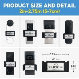 No Soliciting Sign for Doorbell,No Soliciting Sign for House,Dual Sign-DO NOT DISTURB NO SOLICITING Easy Install No Tools Fits Any Camrea Doorbell,Doorbell Button Cover Ensures Undisturbed Tranquility