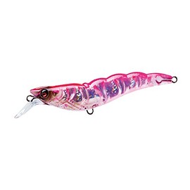 Yo-Zuri R1162-HP Crystal 3D Shrimp Slow Sinking Lure, Holographic Hot Pink, 90mm 3-1/2"
