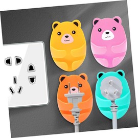 OSALADI 4pcs Power Outlet Hook,Cord Organizer Clips,Cable Clips Cord Organizer for Wall Hanger Storage