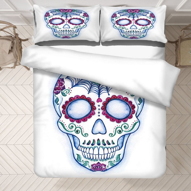 3Pcs/Set Distinctive Pattern Bedding Set Polyester Fiber Comfortable Quilt Cover