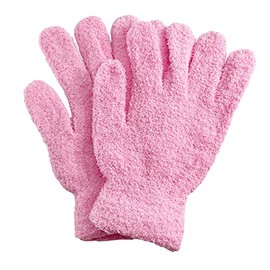 Gravity Trading Men's Women's Warm Winter Fuzzy Cozy Gloves, Light Pink