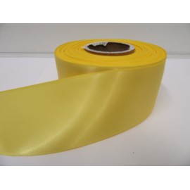 2 metres of 50mm Satin Ribbon Bright Canary Yellow Double Sided 50 mm 5cm 2" 2 Inch