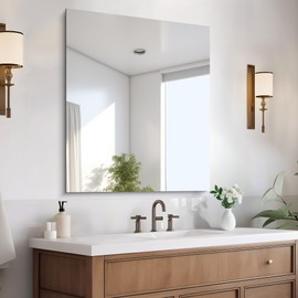 CILIBER Frameless Mirror, 30x36 inch Rectangle Bathroom Mirror for Wall, Upgraded Shatterproof Vanity Mirror with Polished Edge for Bathroom,Bedroom,Living Room and Entryway