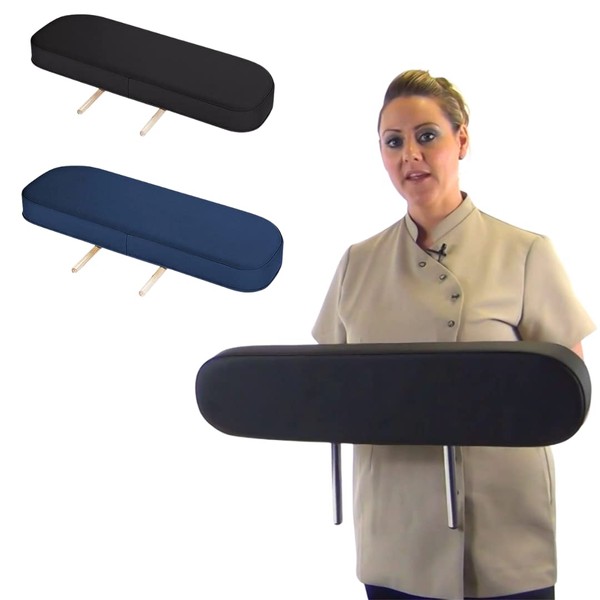 Massage Table Length Extension Footrest: Adds an Additional 6 inch (16cm) Extra Bed Length + 6.5cm Foam Support + PU Material + Fits Most Tables + Lightweight + Portable Accessory (Black)
