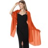 Hotshawl Women's Chiffon Scarf 001, Orange Red (Chiffon)
