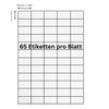 Generisch Etiketten selbstklebend, 100 Blatt, weiß, bedruckbar, Universal Klebeetiketten, DIN