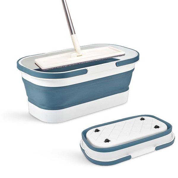 Goderewild Collapsible Plastic Bucket with Wheels 12L (3.17 Gallon) for