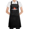 Mordx Bib Apron,Unisex Black Aprons Adjustable Washable,with 2 Pockets for