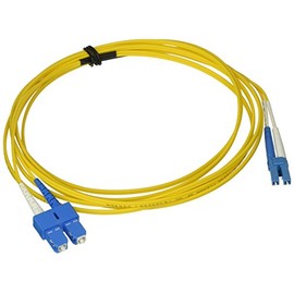 C2G 37912 OS2 Fiber Optic Cable - Lc-SC 9/125 Duplex Single-Mode Fiber Cable, Plenum CMP-Rated, Yellow (9.8 Feet, 3 Meters)