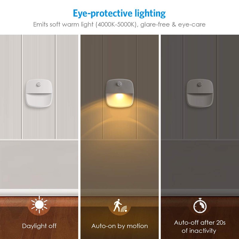 AMIR (Upgraded Version) Motion Sensor Light, Cordless Battery-Powered LED Night