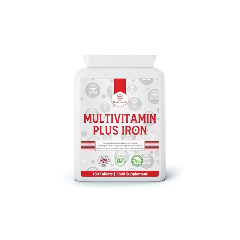 Multi-Vitamins Plus Iron - 180 Tablets - 6 Month Supply