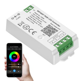 SEZO C03W WiFi Bluetooth RGB LED Strip Controller Group Control Support Tuya Smart Life APP/Voice Control Compatible with LM091 LM096 LM007 LM097 RGB Remote DC12-24V