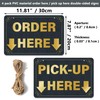 Lesnala 4Pcs Double-Sided Order Pick up Here Signs with A