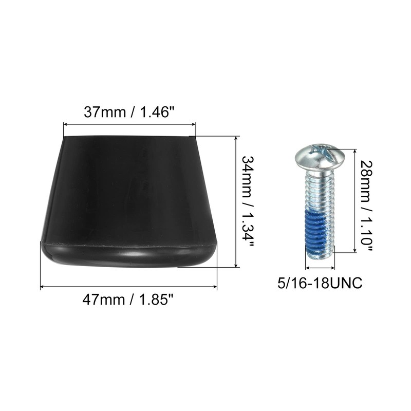 PATIKIL Roller Skate Toe Stops with Screwdriver, 1 Pair 82A