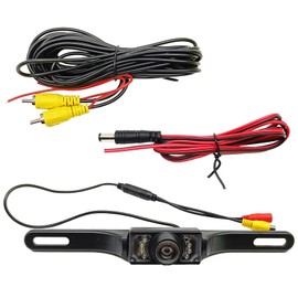 Universal License Plate Backup Camera, 8 HD LED Infrared Vehicle Camera/170° Wide Angle Night Vision Camera/Waterproof Anti-Fog and Dustproof Rear View Camera Fit for Car Truck SUV