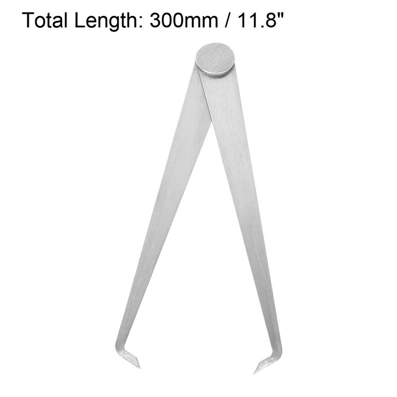sourcing map Inside Outside Calipers 300mm Firm Joint Stainless Steel