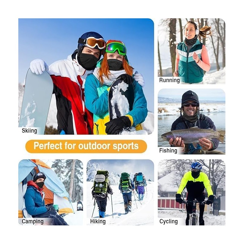 2 PCS Multi-Purpose Neck Gaiters, Breathable Protection Against Sun, Wind