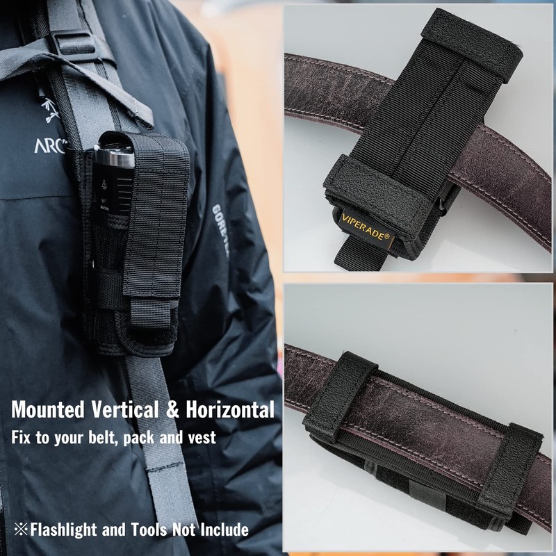 VIPERADE Multifunctional Torch Bag, Adjustable Storage Bag, Molle Nylon Bag,