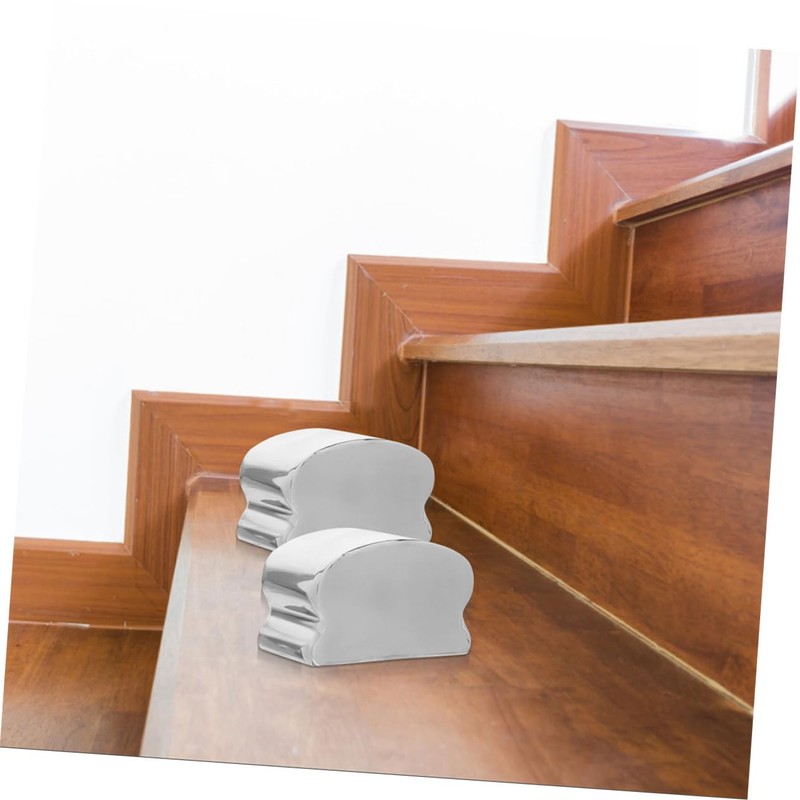 TEHAUX 2Pcs Metal Handrail End Caps Stainless Steel Staircase Handrail