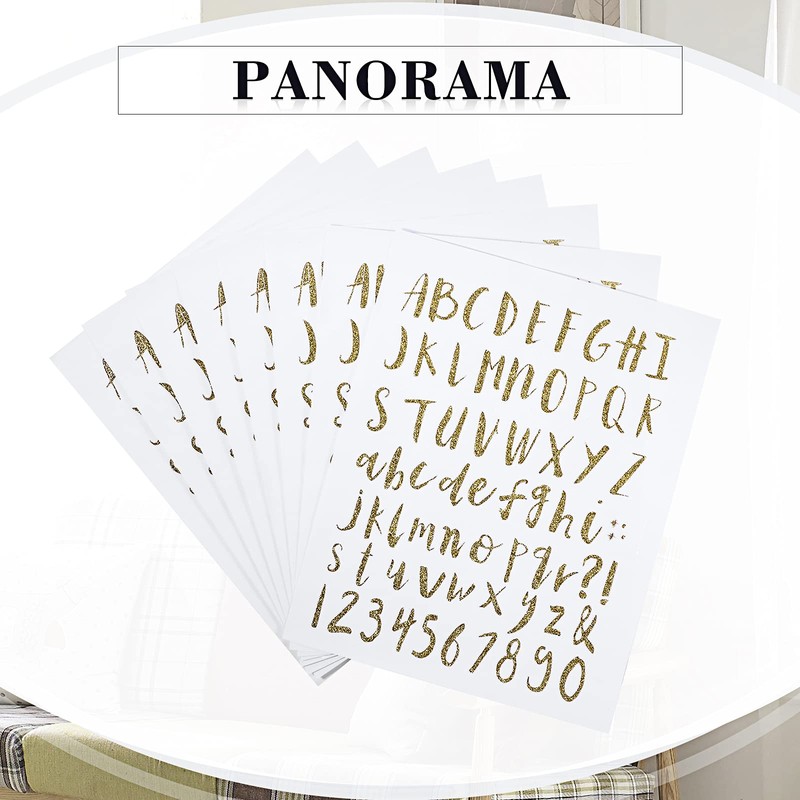 552 Pcs 8 Sheets Vinyl Letters Numbers Stickers Kit Christmas
