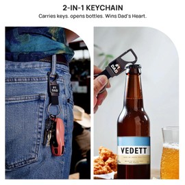 UPIUU Stocking Stuffers for Dad, Keychain with Bottle Opener - Gifts for Dad from Daughter Son, Christmas Gift, Father's Day Birthday Present for Husband, Engraved Dads Gift Idea
