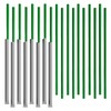 Paper Wrapped Plastic Drinking Straws (10" x 0.28") (250, Green)