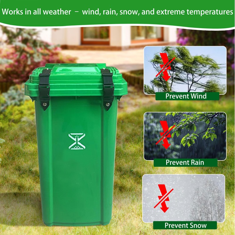 Foxmox Trash-Can Lock for Animals: Garbage Can Lid Locks for