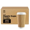 Comfy Package [Case of 250] 16 oz. Insulated Ripple Paper