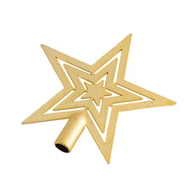 Miaija Christmas Tree Star Topper Glitter Pentagram Star Xmas Tree Toppers Home Decorative Festival Ornament for Adult Christmas Tree Accessories (Gold)