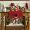 Artoid Mode Snowman Birds Scarf Trees Christmas Table Runner, Seasonal