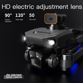 GPS Remote Control Drone with Camera 4K Dual Camera Obstacle Avoidance Brushless Motor Optical Flow Localization Remote Control Qudcopter for Kids Adults with Storage Bag 2 Battery