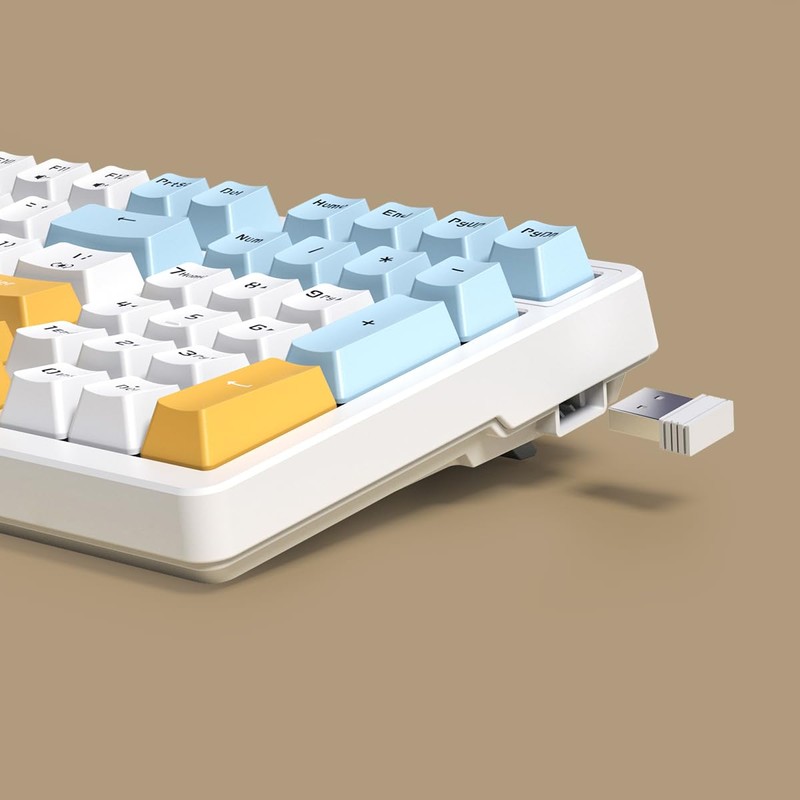 Merdia Wireless Mechanical Keyboard, Triple Mode 2.4G/USB-C/BT Gaming Keyboards 100