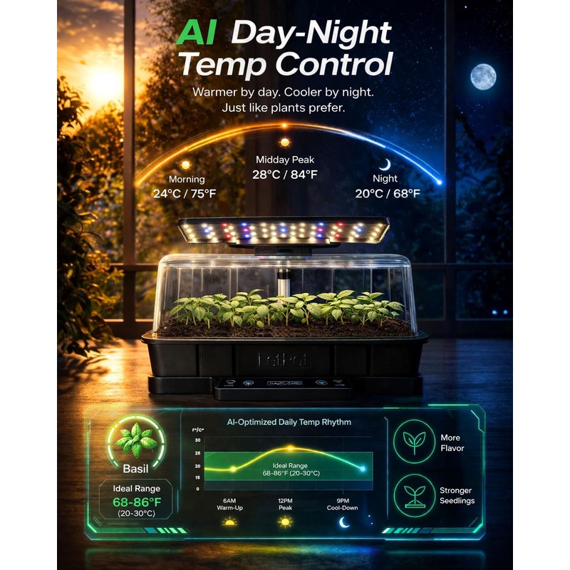 LetPot Smart Seed Starter with Humidity Dome, Germination Kit with