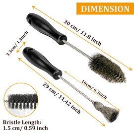 Bolaxin Diesel Injector Sleeve Cup Seat Cleaning Bore Brush Kit Compatible with Ford Powerstroke Caterpillar Navistar Maxxforce