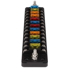 CCIYU FB1902 12-Way Blade ATO/ATC/ATS Fuse Box Use for RV Boat Motorhome Speedboat