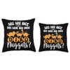 Dino Nuggets Enthusiast Dinosaur Chicken Delight Dino Nugs Throw Pillow