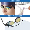 View AILE V240SAM BLY Swimming Goggles, Made in Japan, Mirrored