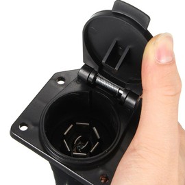 NEW SUN Conector redondo de 7 vías para remolque, 7 pines, conector de arnés de cableado de remolque