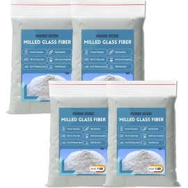 SIMOND STORE Milled Fiberglass - Epoxy Thickener - Fiberglass Resin Filler Material for Epoxy - 4 Pcs