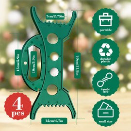 SUNXIZ 4 Pack Christmas Light Storage Holder All Purpose Holiday Reels Wrap for String Wind Up Organizer for Extension Cord Garland Beads Green