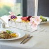 Flower Vase Acrylic Rectangular Floral Centerpiece for Dining Table, Long
